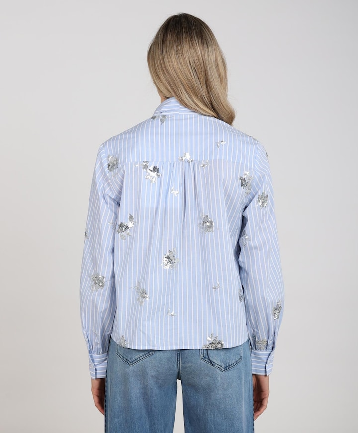Dames blouse blauw
