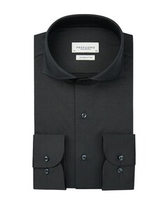 Heren overhemd lange mouw grijs