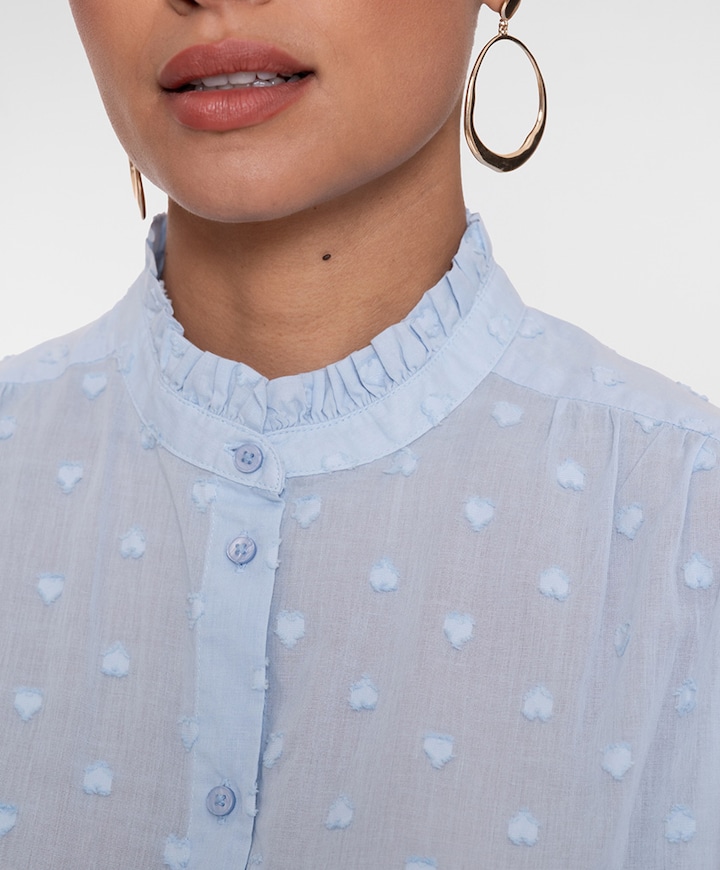 Dames blouse blauw