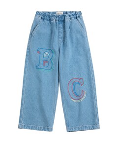 Embossed Denim Pants uniseks jeans  blauw