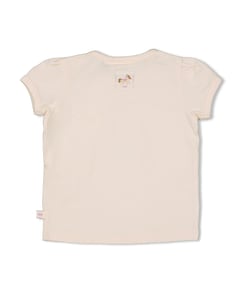 Meisjes t-shirt ecru