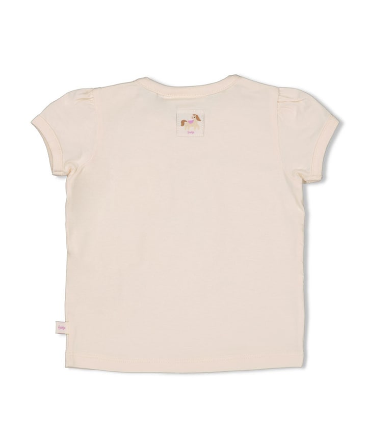 Meisjes t-shirt ecru