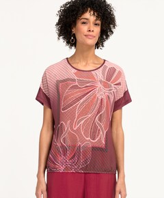 Dames T-shirt bordeaux