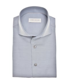Heren overhemd lange mouw blauw