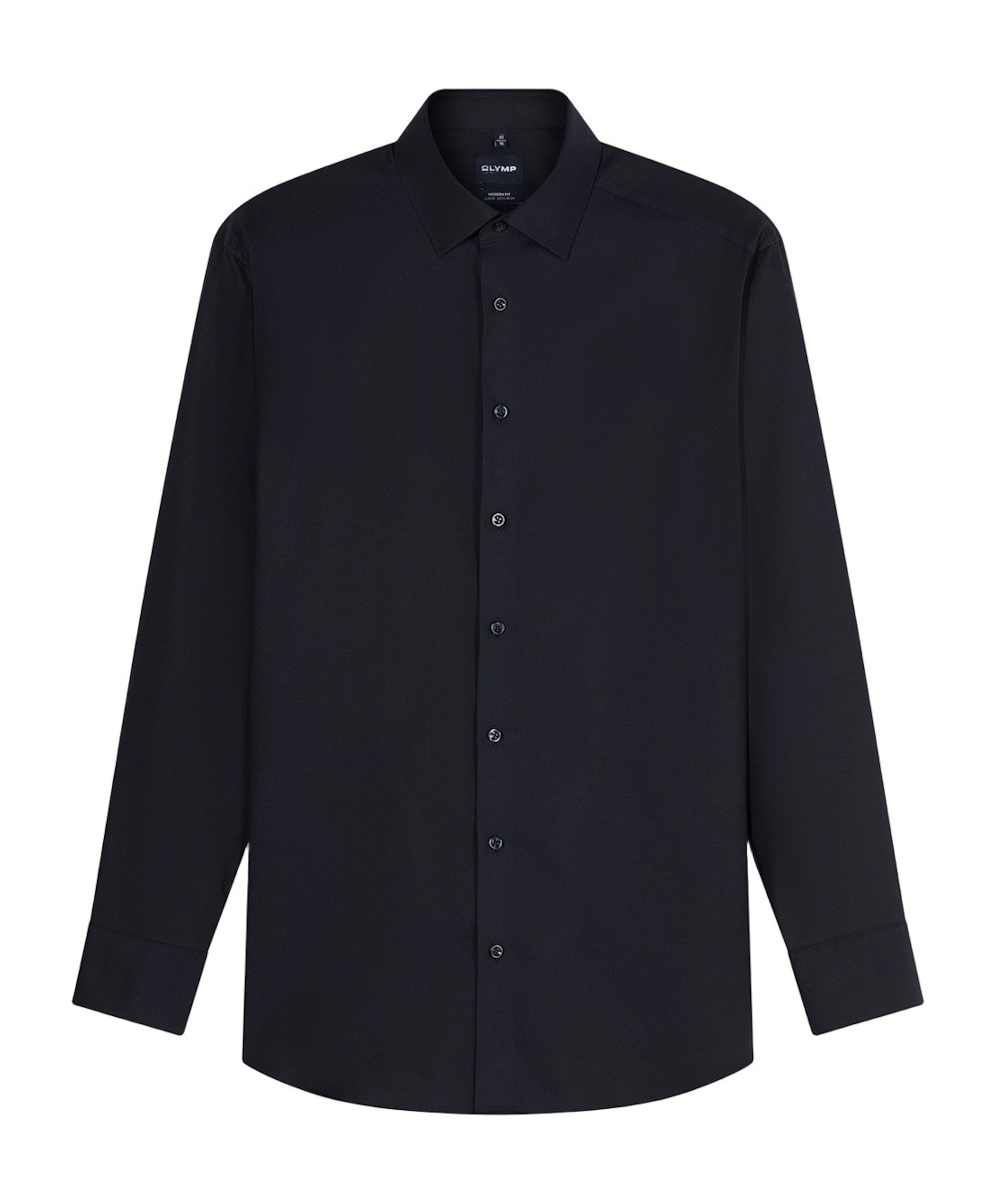 Heren overhemd extra lange mouw blauw