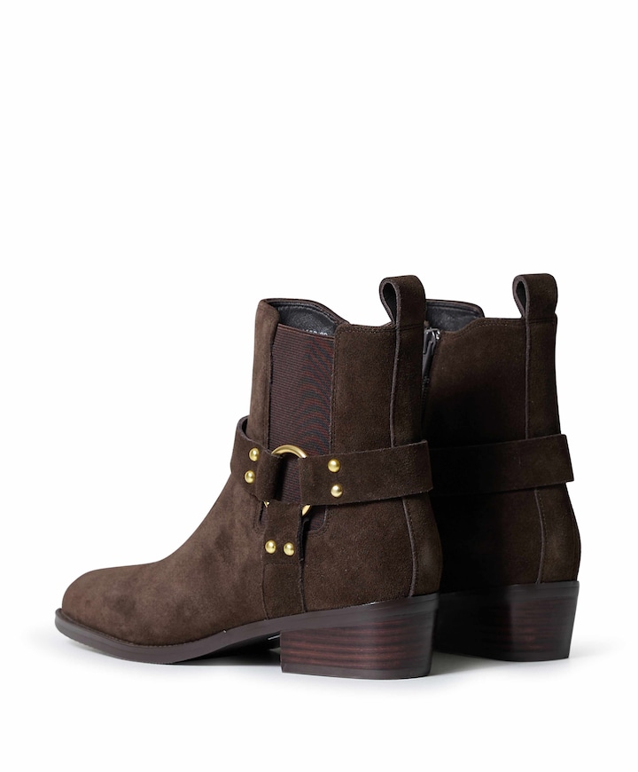 Ymani dames enkellaarzen bruin