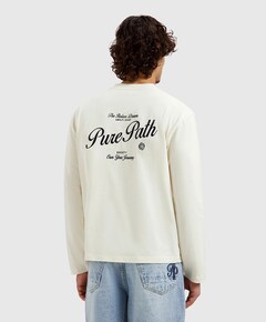 Heren longsleeve ecru