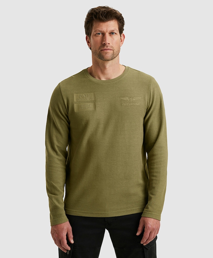 Heren longsleeve groen