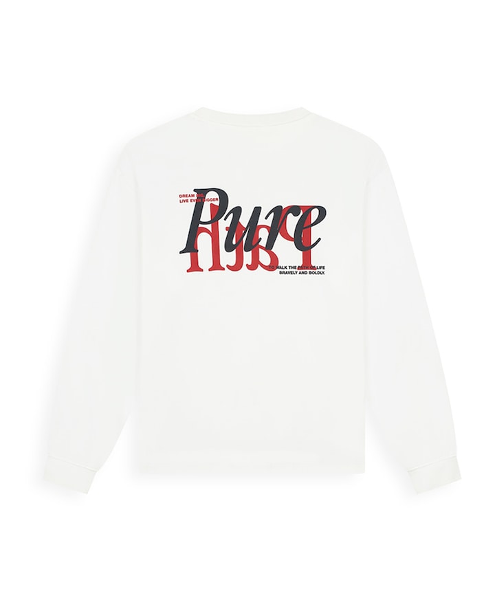 Heren longsleeve ecru