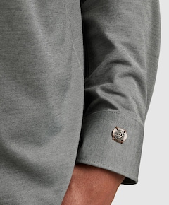 Heren overhemd lange mouw blauw