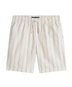 RELAXED LINEN BLEND STRIPE jongens korte broek beige