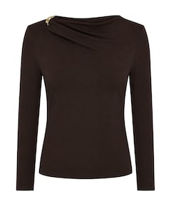 Dames longsleeve bruin