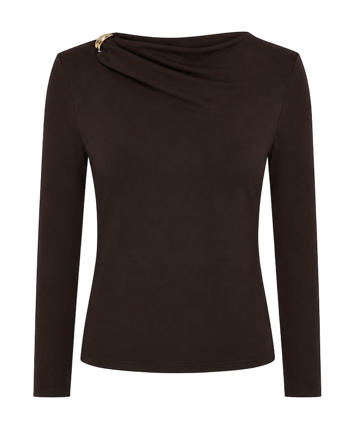 Dames longsleeve bruin