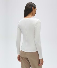 Dames longsleeve ecru