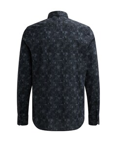 Heren overhemd lange mouw blauw