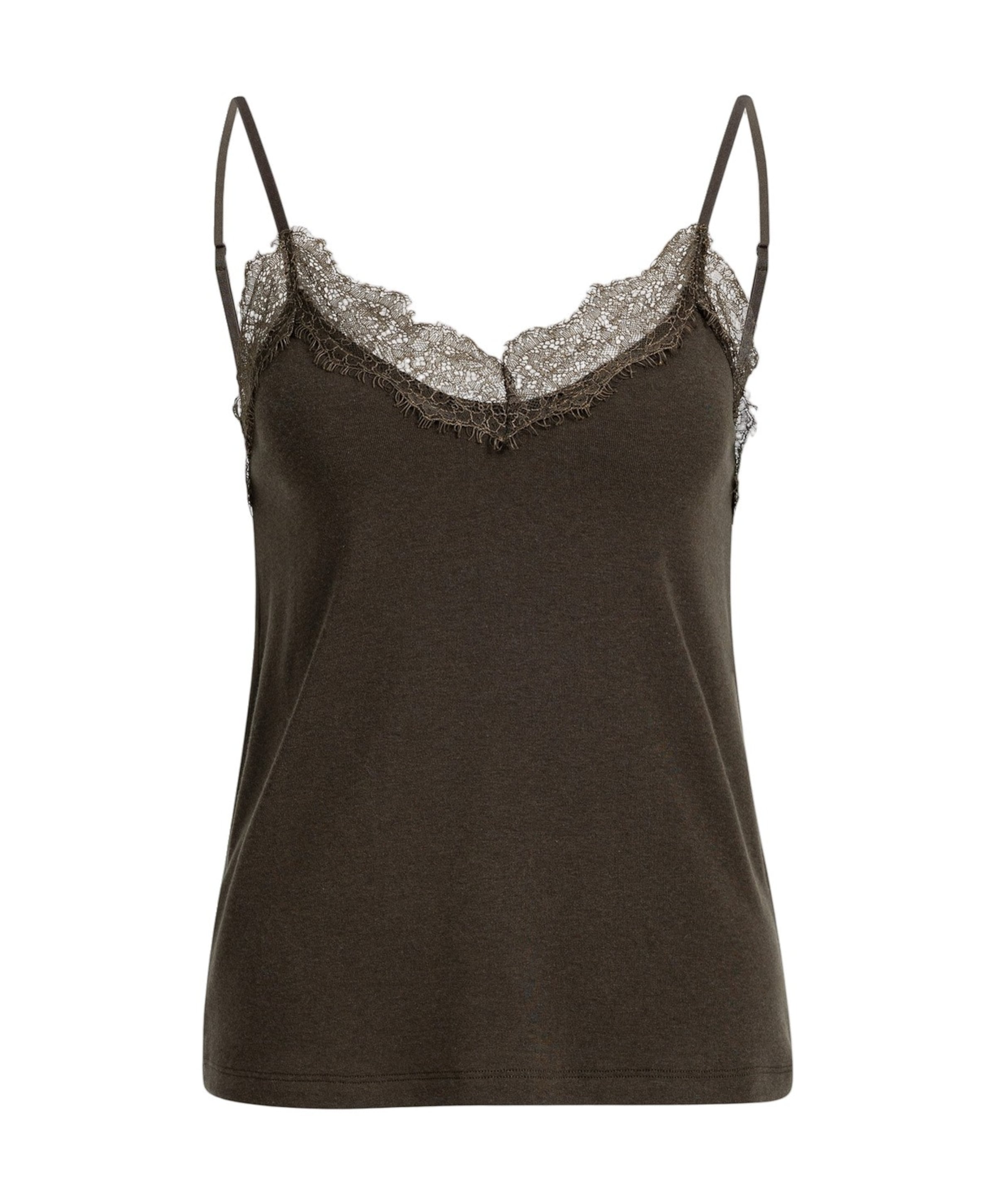 Dames top bruin