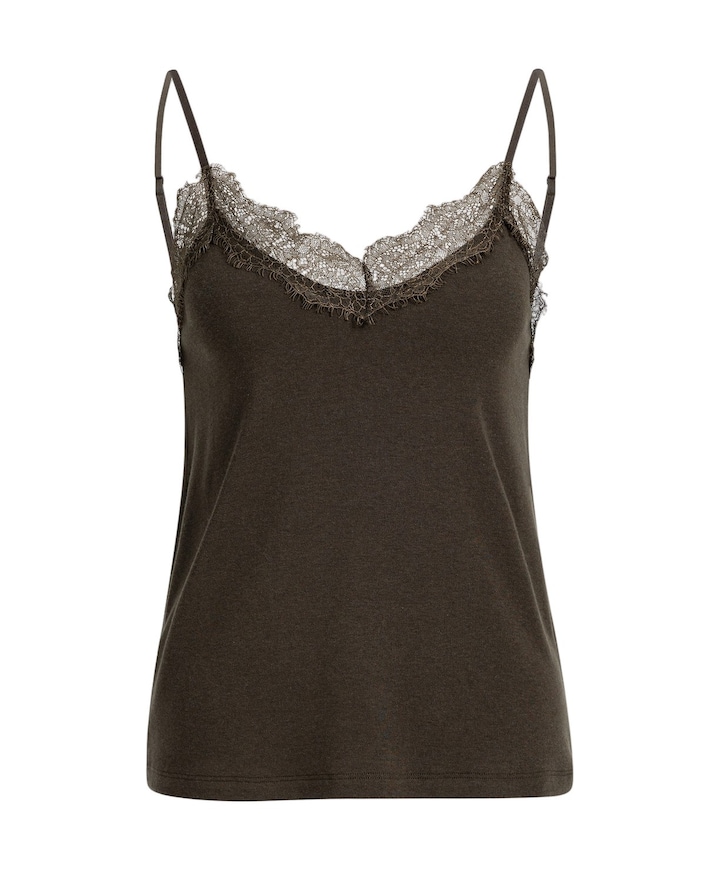 Dames top bruin