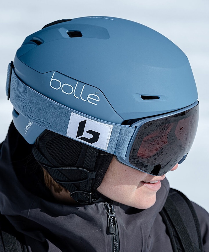 Skihelm uniseks blauw