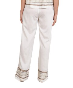 Valerie Embroidery dames broek ecru