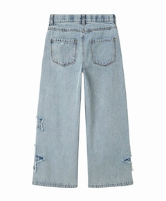 NKFBELLA SKATER DESTROY JEANS 5288- meisjes jeans blauw