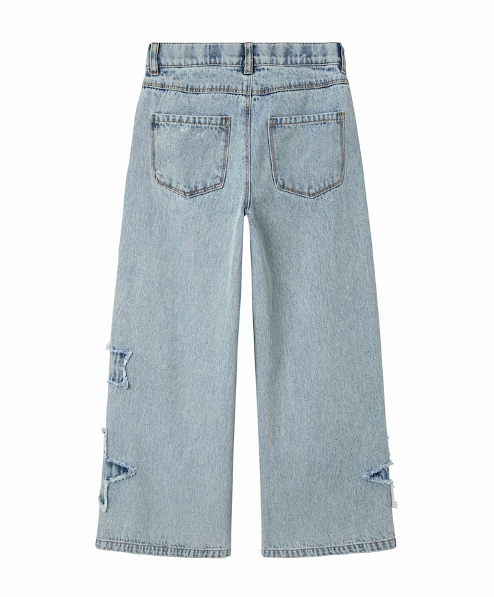 NKFBELLA SKATER DESTROY JEANS 5288- meisjes jeans blauw