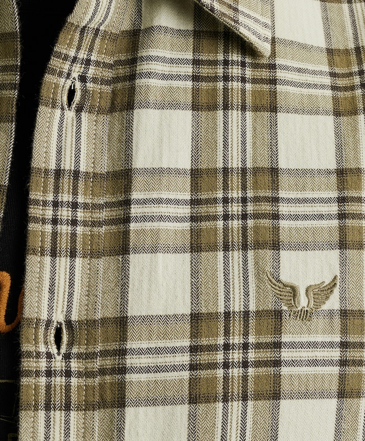 Heren overhemd lange mouw ecru