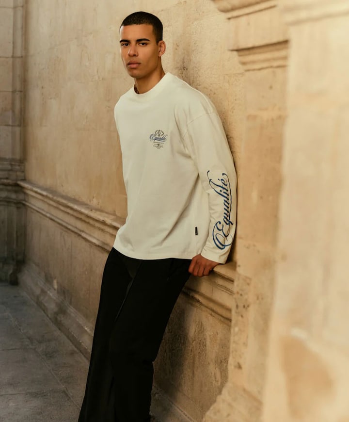 Uniseks longsleeve ecru