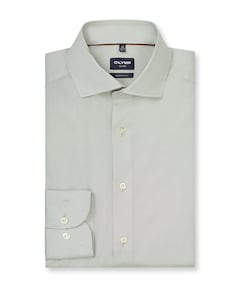 Heren overhemd lange mouw beige