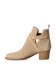 dames enkellaarzen beige