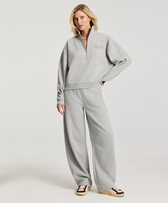 Jayden Wide Leg Jogger dames trainingsbroek grijs