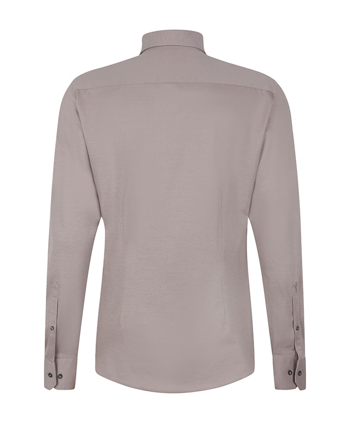 Heren overhemd lange mouw beige