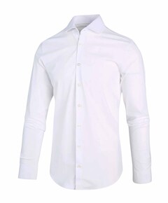 Heren overhemd lange mouw wit