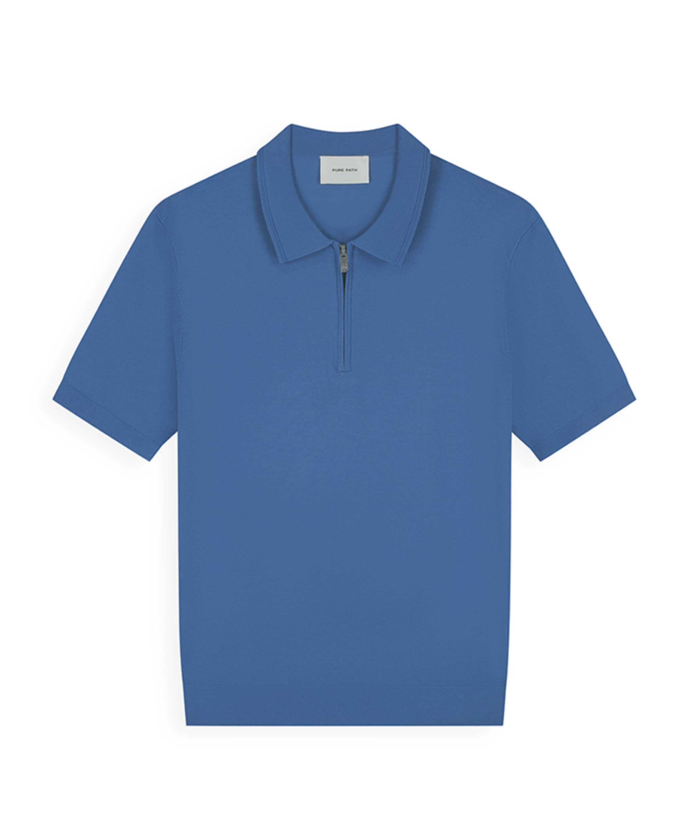 Heren polo blauw