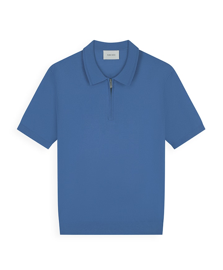 Heren polo blauw