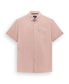 Heren overhemd korte mouw oranje