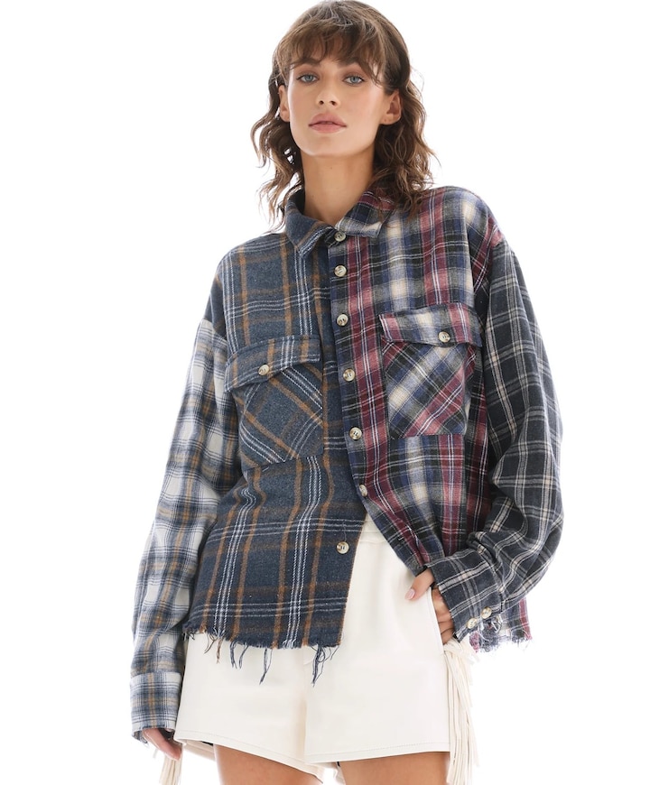 Dames blouse blauw