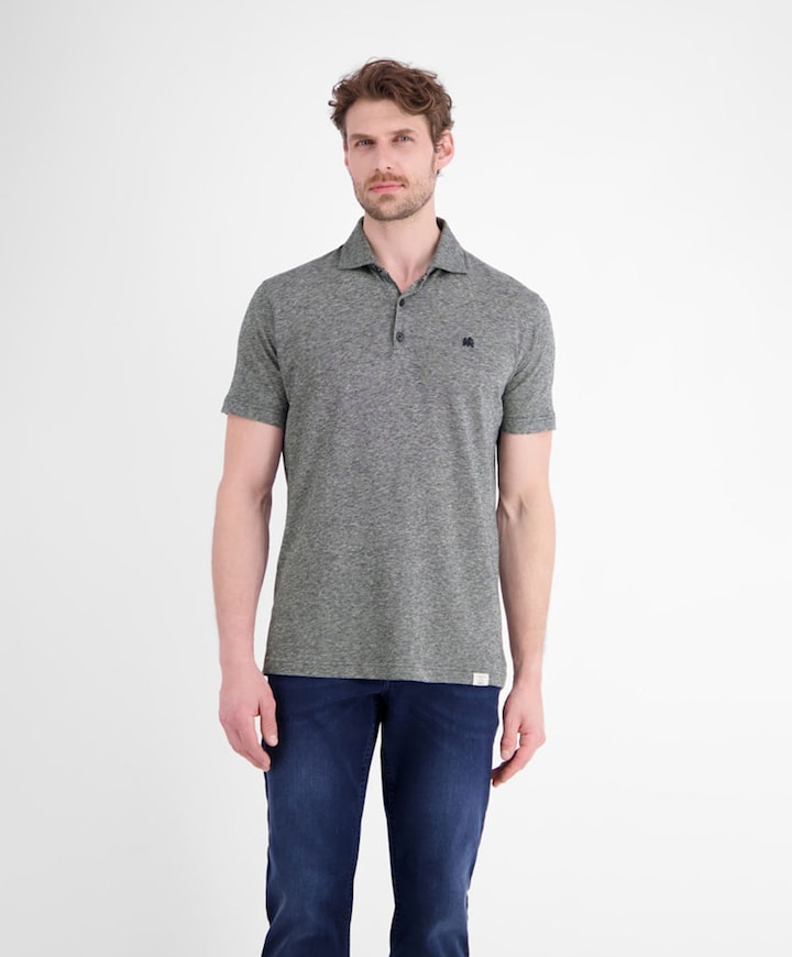 Heren polo blauw