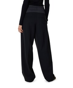 Evelin color block dames broek zwart