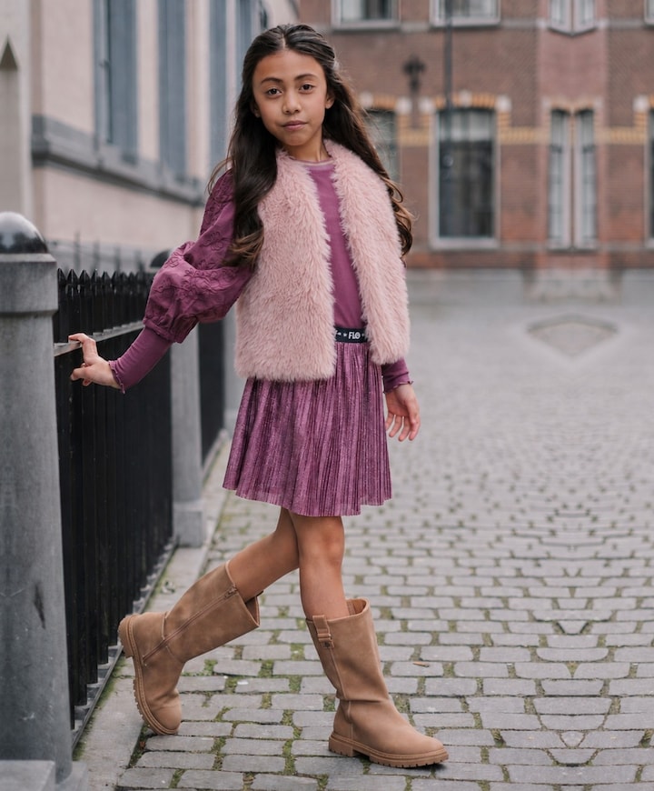 Meisjes bodywarmer roze