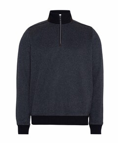 Heren trui met rits blauw