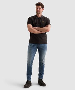 Heren polo blauw
