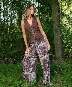 Dames gilet bruin