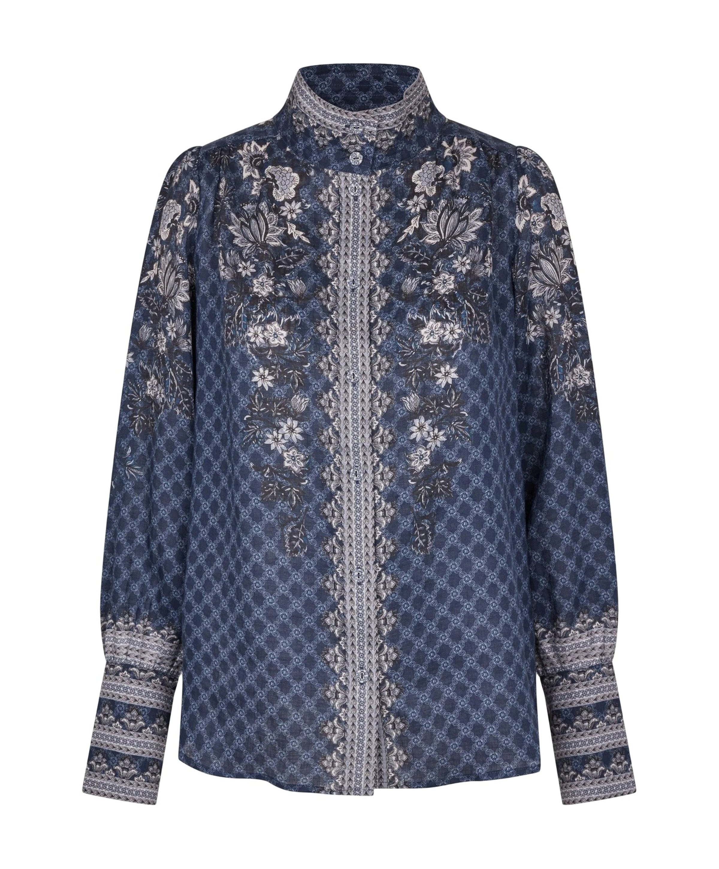 Dames blouse blauw