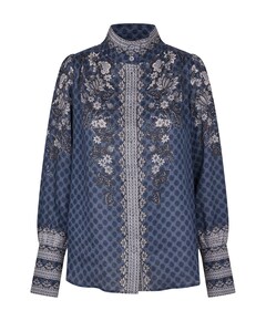 Dames blouse blauw