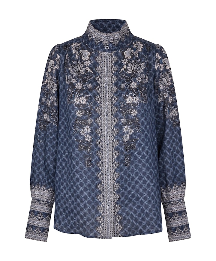 Dames blouse blauw