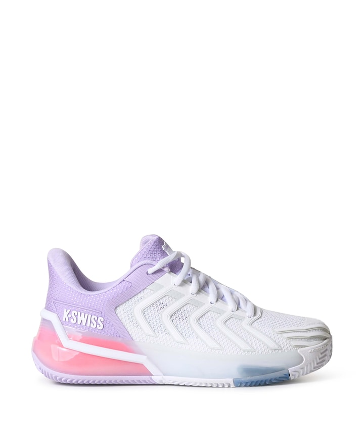 KS TFW ULTRASHOT 4 CLAY-WHT/ORCHID PETAL/NEONBLAZE dames tennisschoenen wit