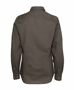 Heren overhemd lange mouw bruin