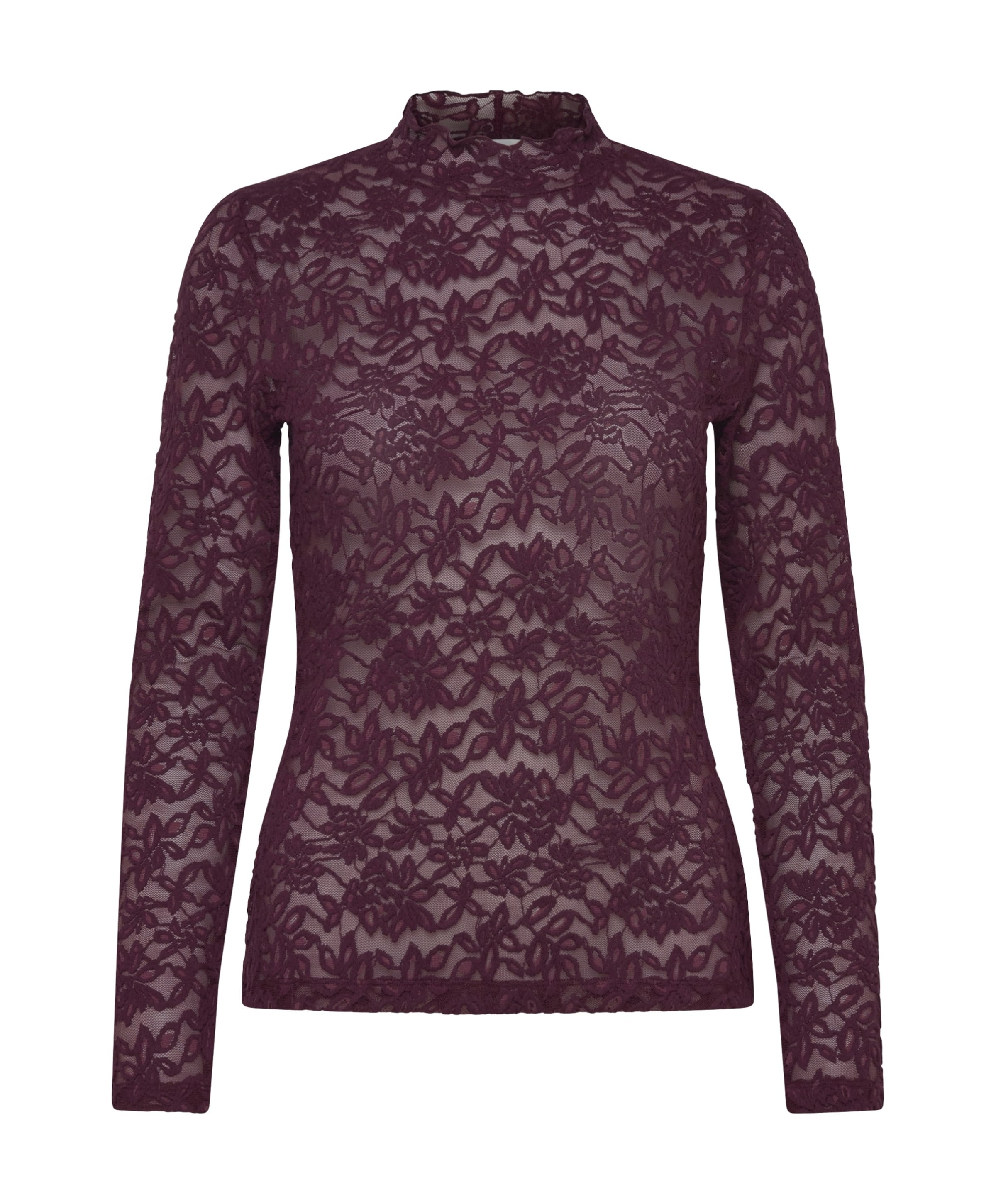 Dames longsleeve bordeaux