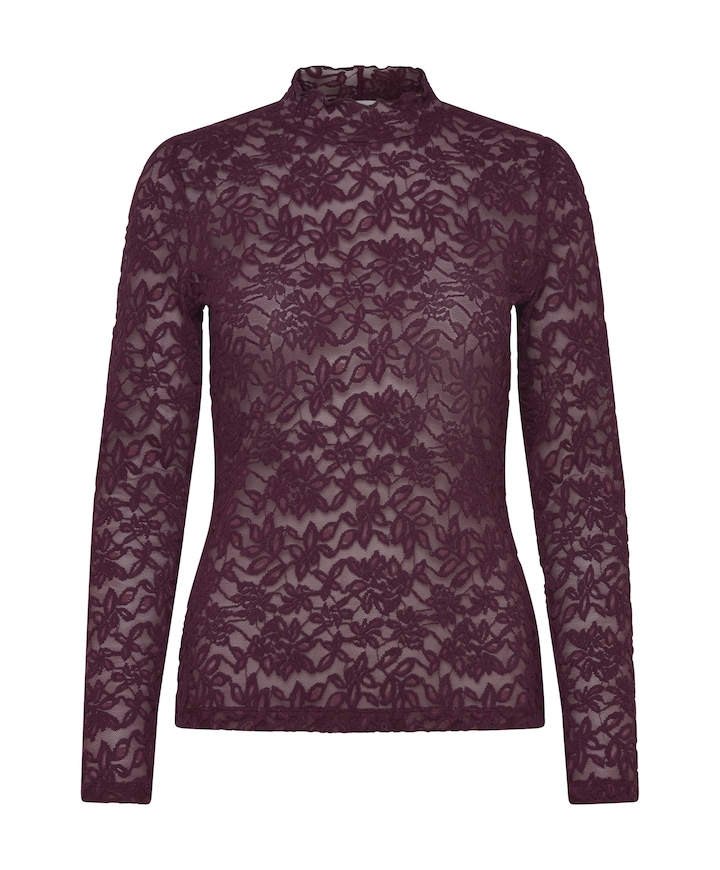 Dames longsleeve bordeaux