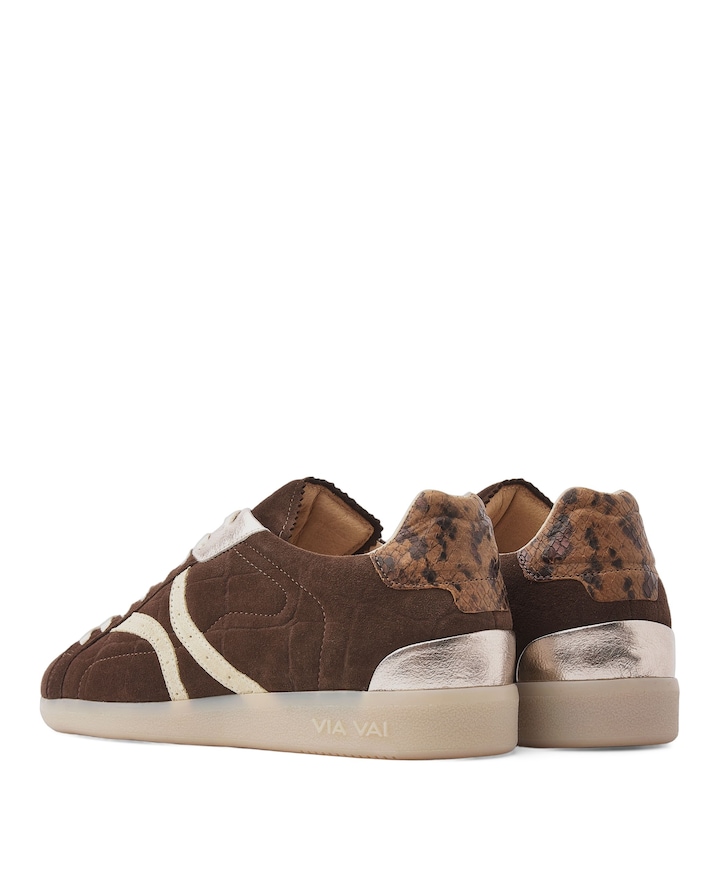 Nilla Khloe dames sneakers bruin